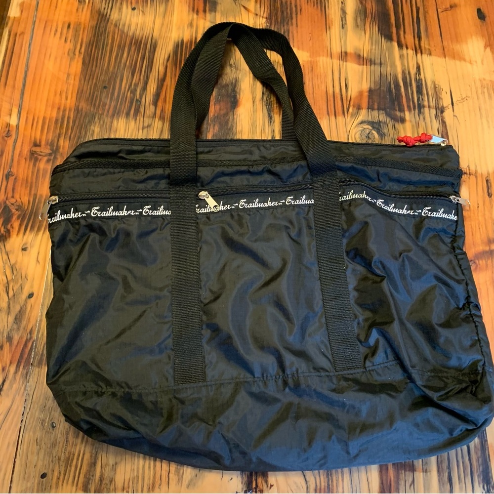 Black Nylon Zippered bag by Trailmaker.